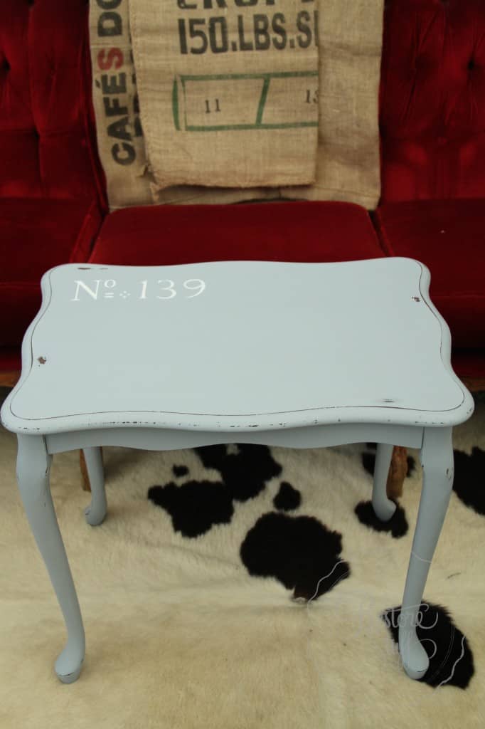 Shutter Gray stencil coffee table 23