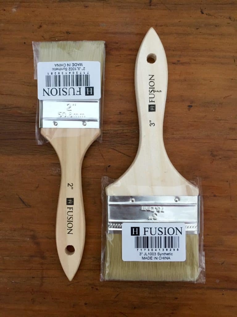 2" and 3" Fusion synthetic brushes