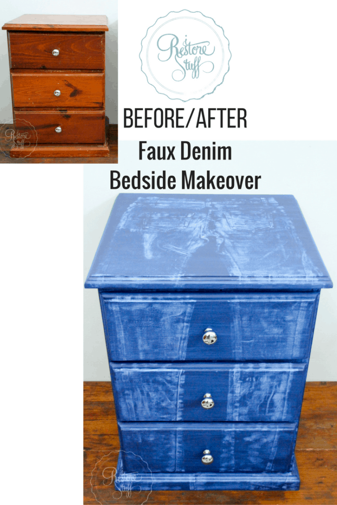 How to Create a Faux Denim Look on Painted Furniture - I Restore Stuff