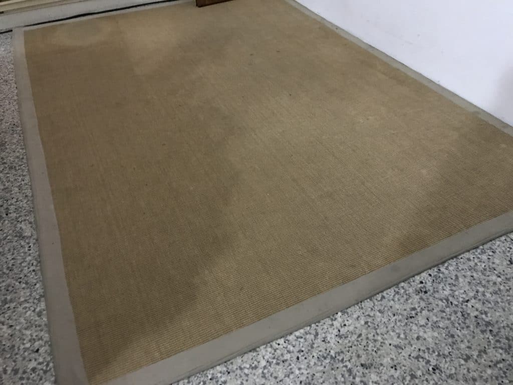 Jute rug makeover