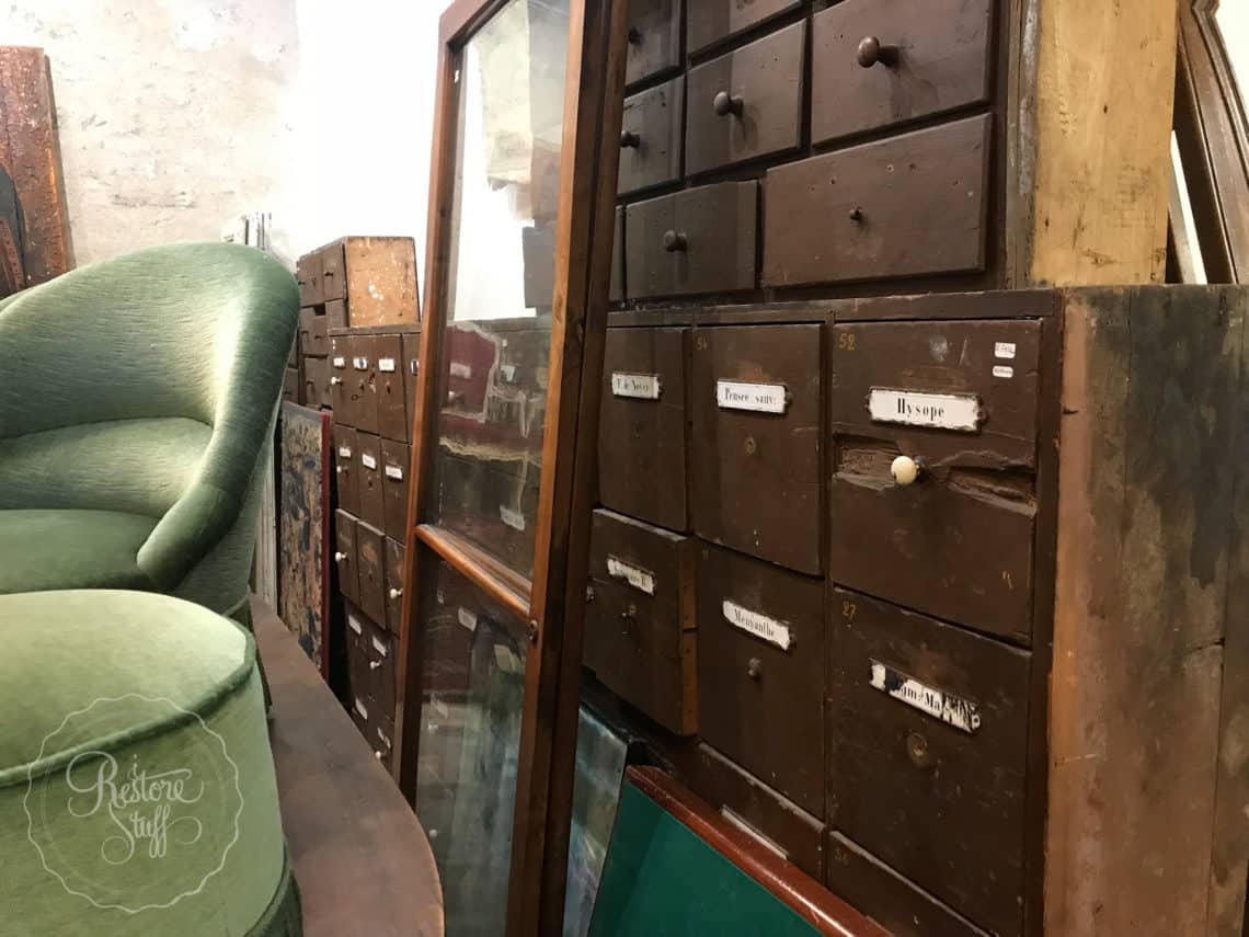 drawers in Antique Shop in Versailles