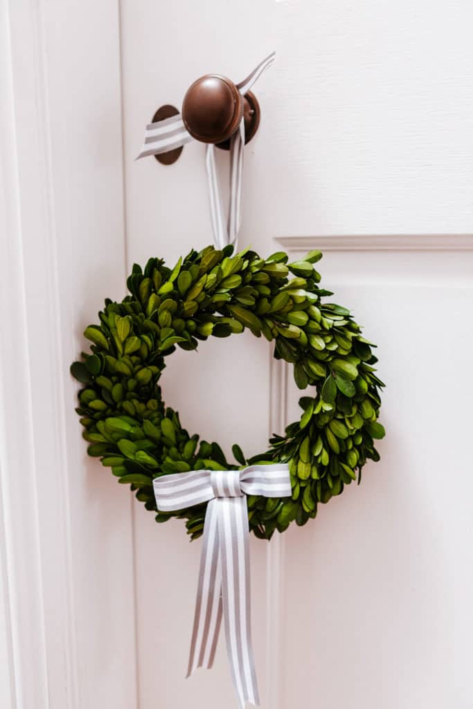 Small preserved boxwood wreath