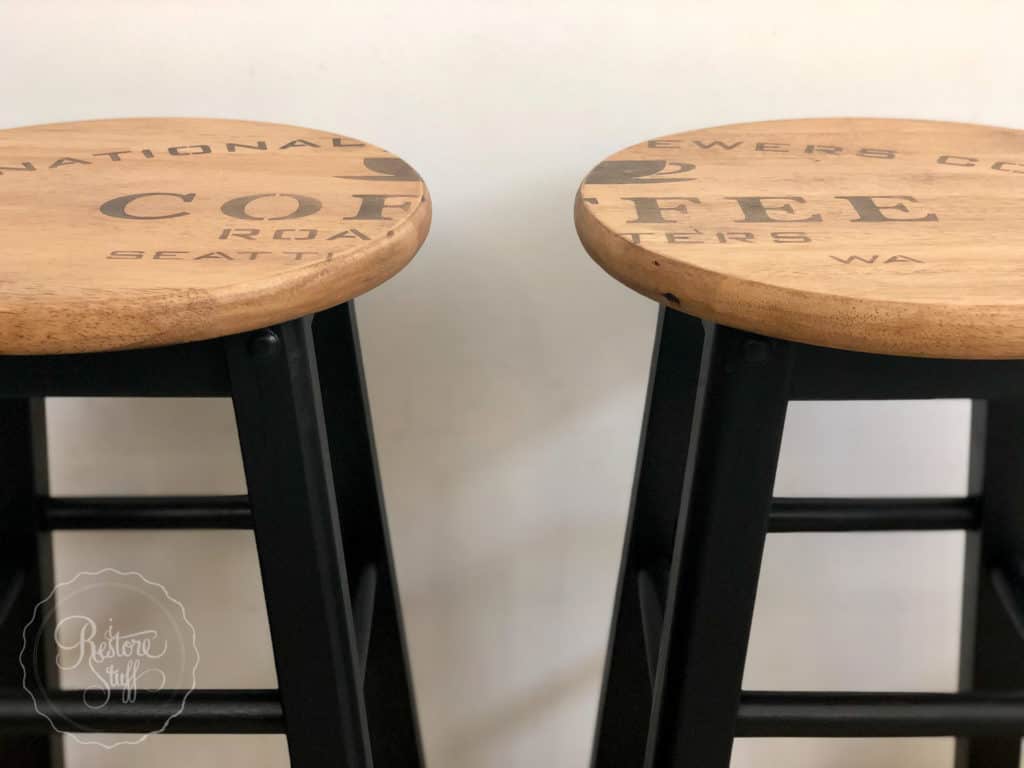 Industrial Farmhouse Style stool makeover