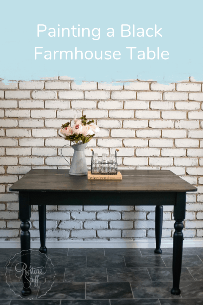 Painted A Black Farmhouse Table