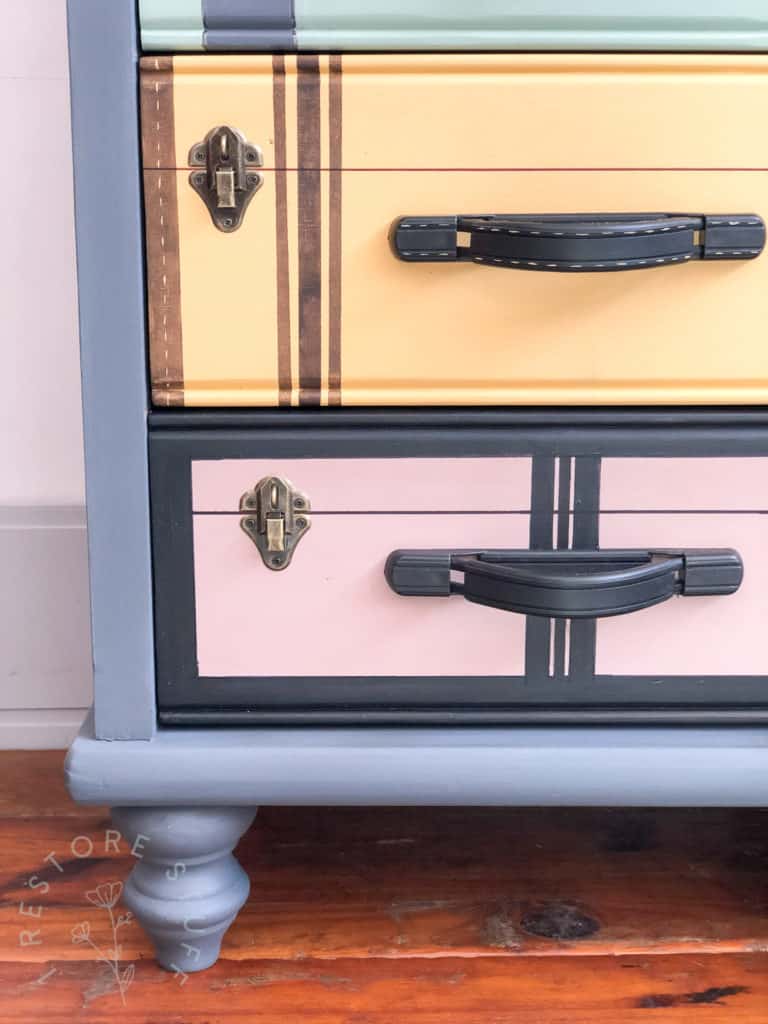 Vintage Painted Suitcase Makeover - Girl in the Garage