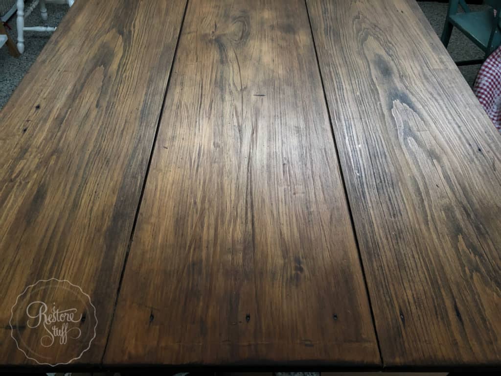 view of table from top after SFO applied