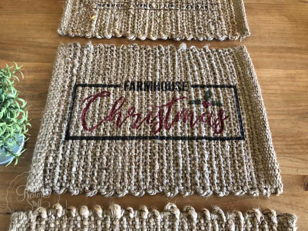 Christmas placemats Farmhouse Christmas Stencil