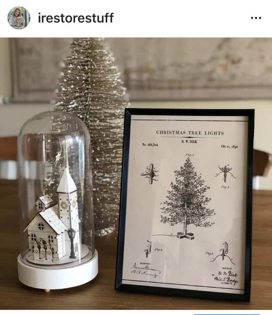 Instagram Christmas Tree patent art pic