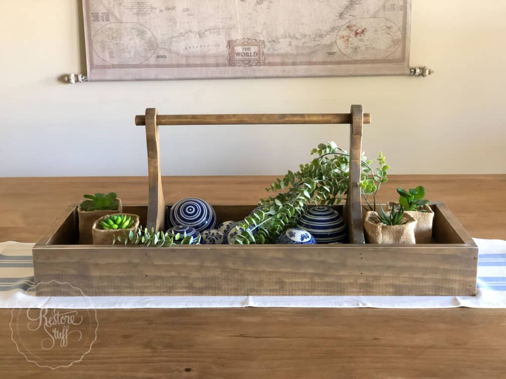 Large Table Caddy Farmhouse DIY Project - I Restore Stuff