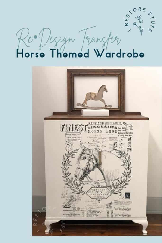 Pinterest pin for horse themed wardrobe