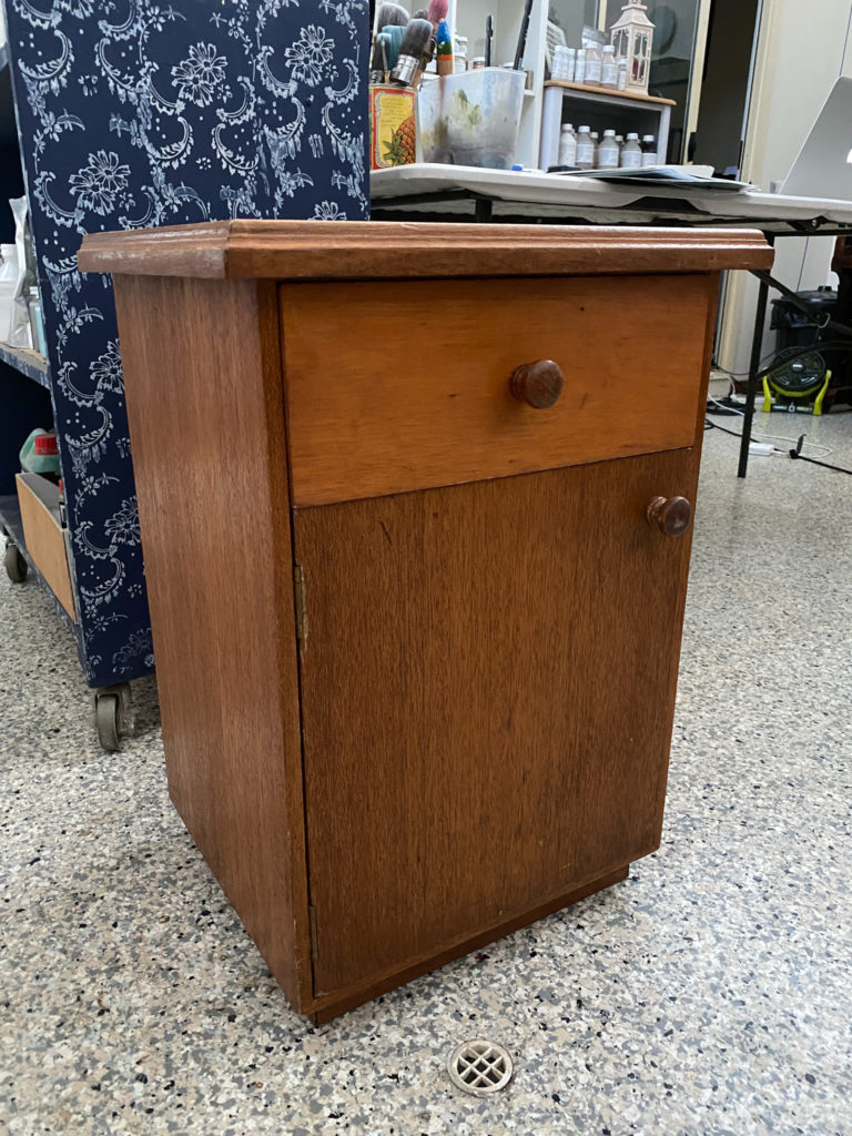 vintage bedside table