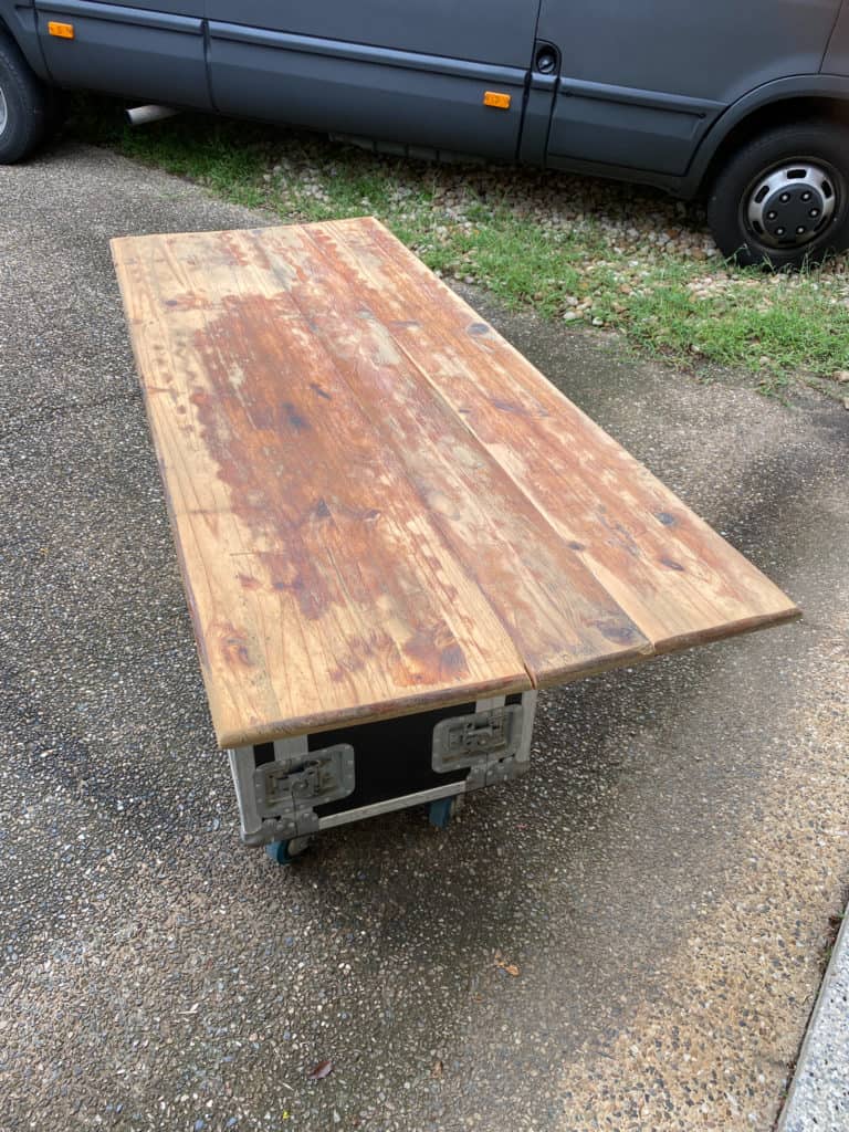 Farmhouse coffee table recycled top