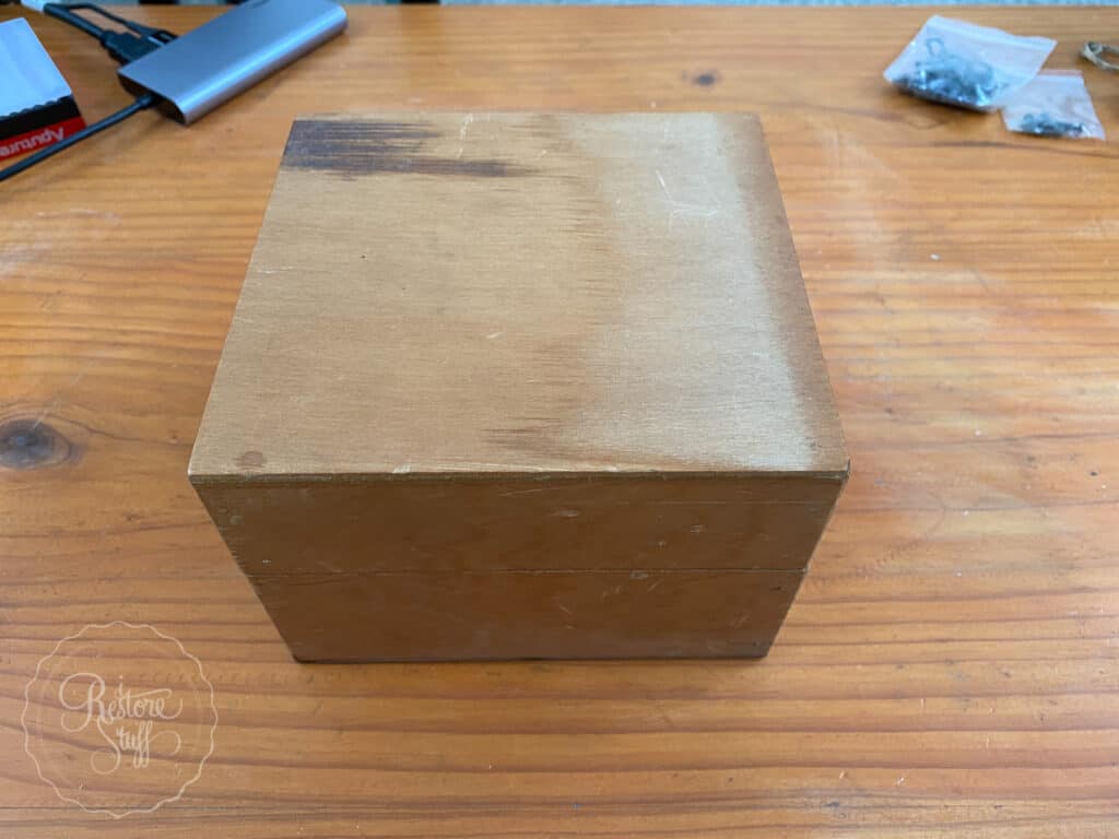 plain wooden box