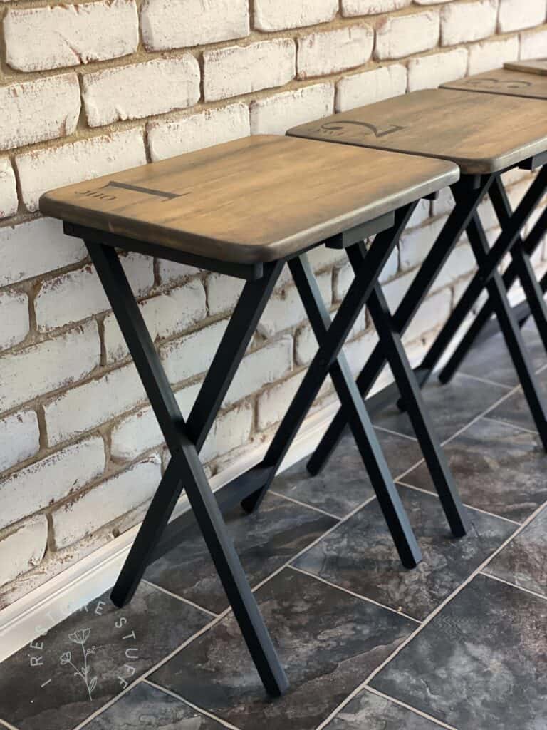 Old TV Tray Tables? Give them a Farmhouse Style Makeover - I Restore Stuff