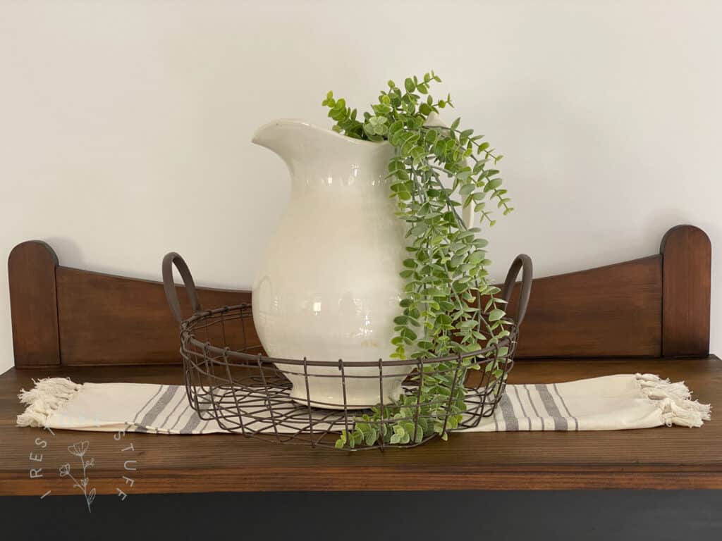 Farmhouse styling on antique edwardian trolley.