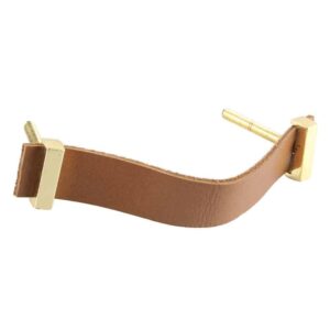 Faux leather handle camel
