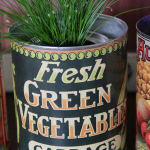 Fresh Green Vegetables can label