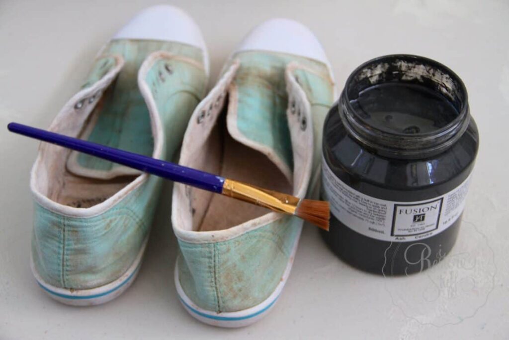 Fusion Mineral Paint Saves Muddy Canvas Shoes! I Restore Stuff