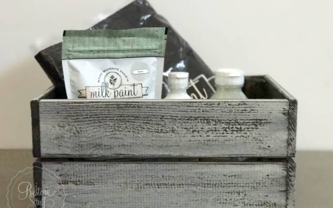 Staining and Painting with Miss Mustard Seed’s Milk Paint – IKEA Knagglig Pine Box