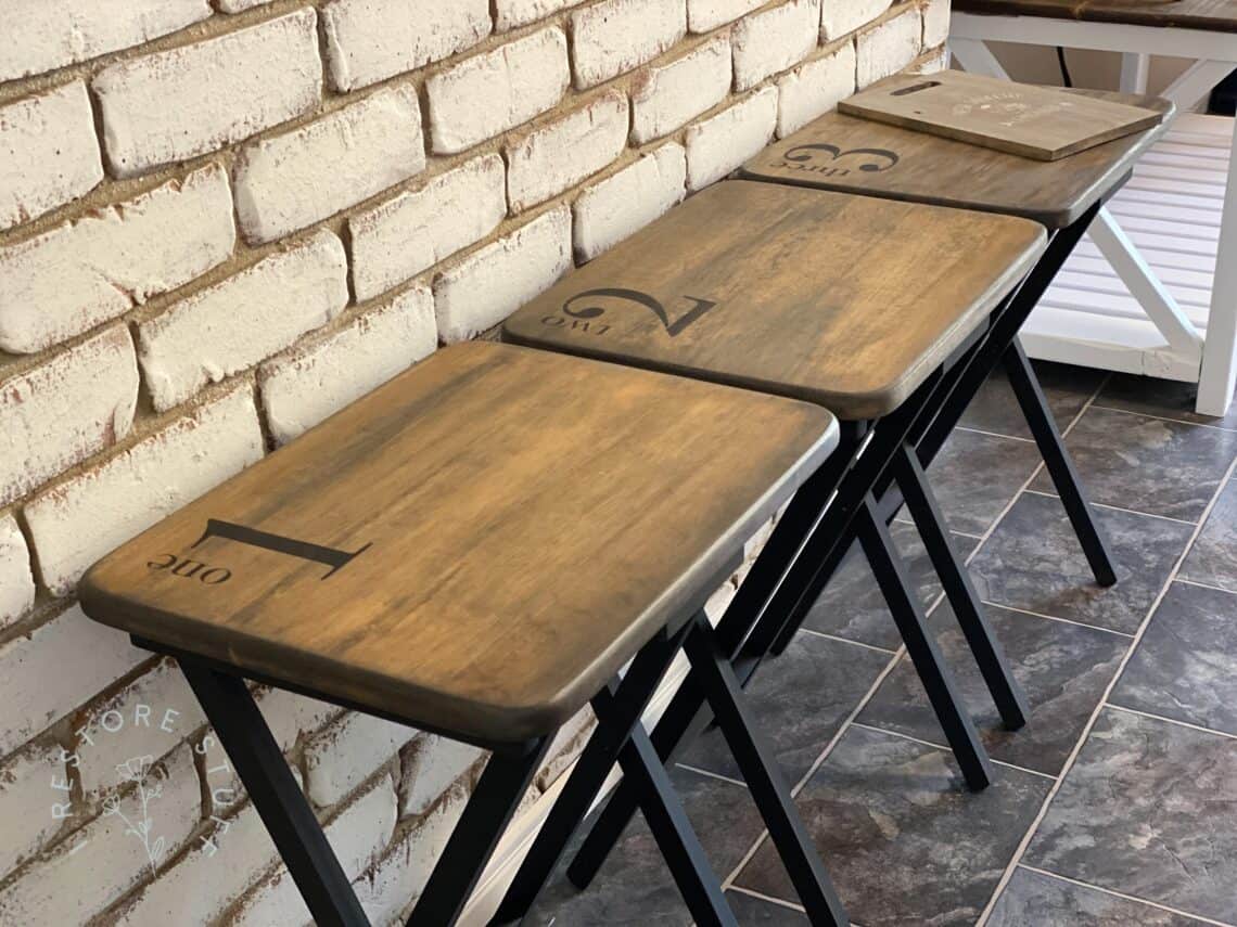 Old TV Tray Tables? Give them a Farmhouse Style Makeover - I Restore Stuff