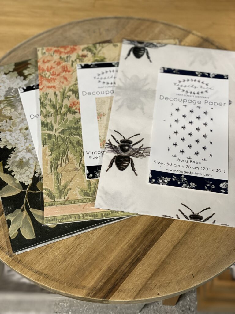 decoupage papers for plant pot