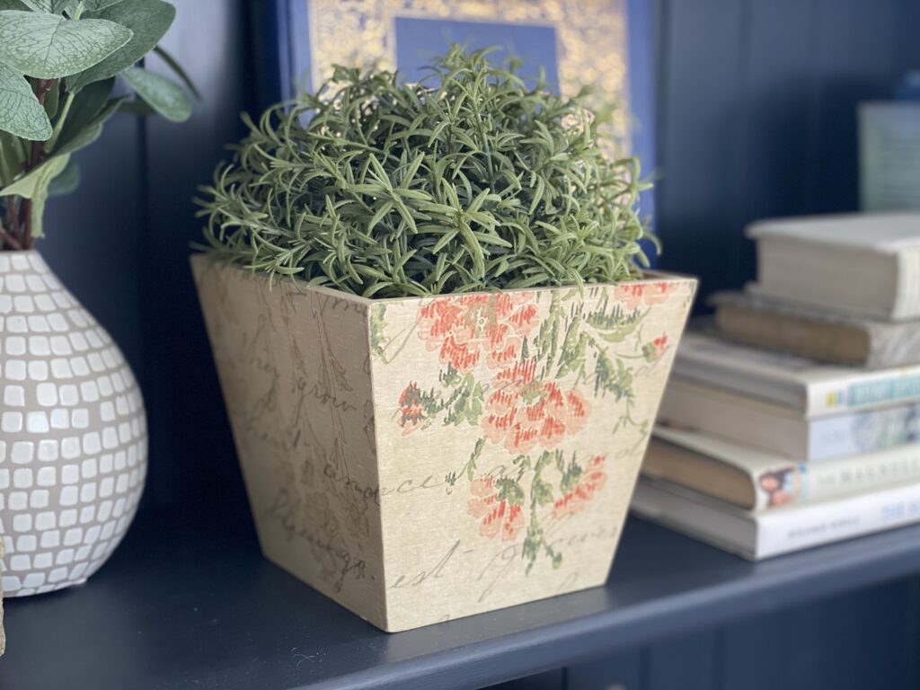 Decoupaged Plant Pot Upcycle I Restore Stuff