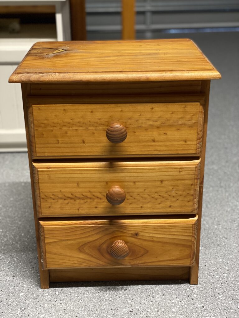 bedside drawers, pine