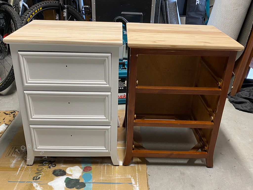 Bedsides side by side compare before after