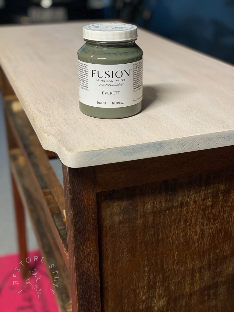 ready to paint the dresser with Everett, by Fusion