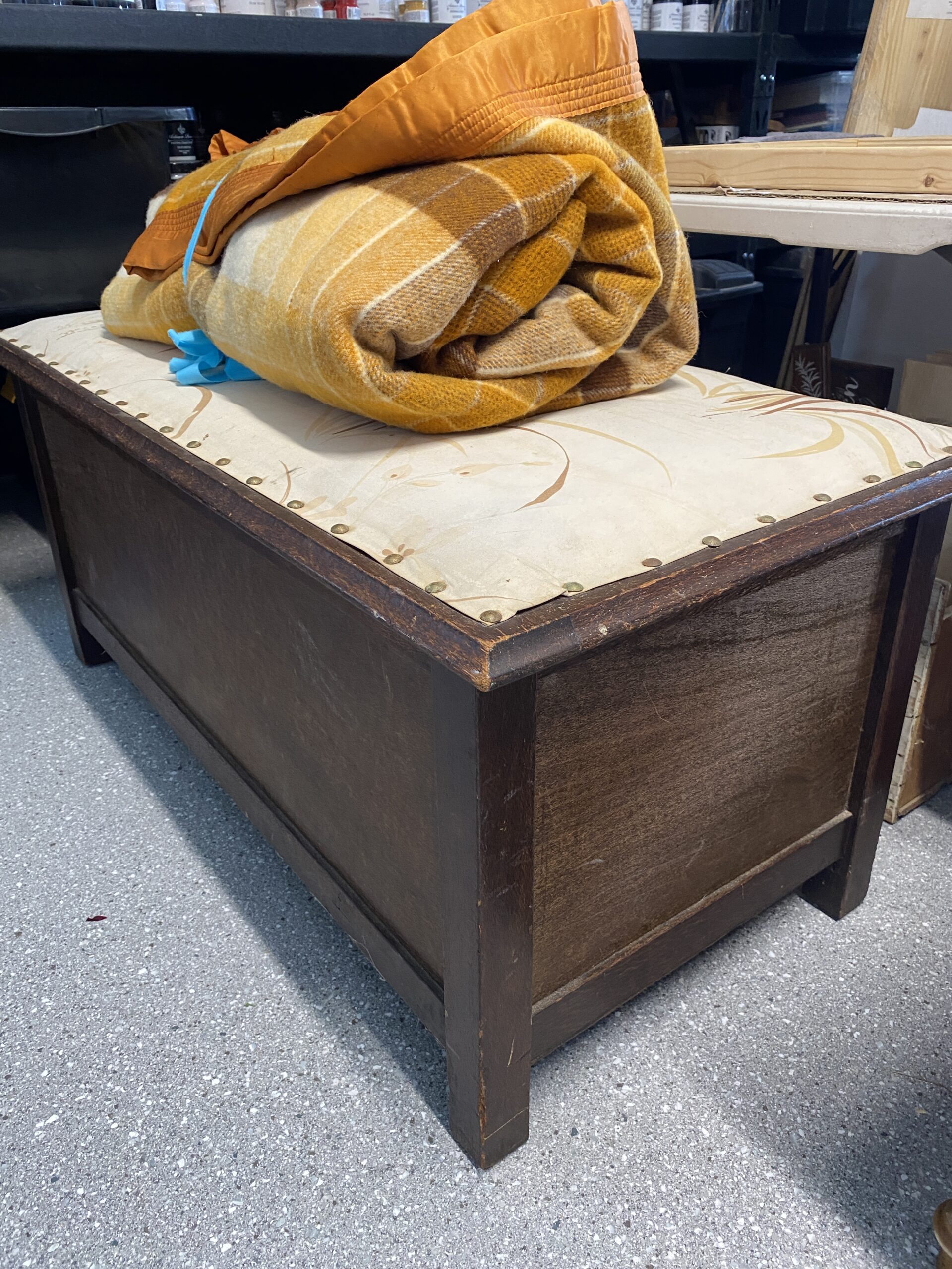 Blanket and blanket box from op shop