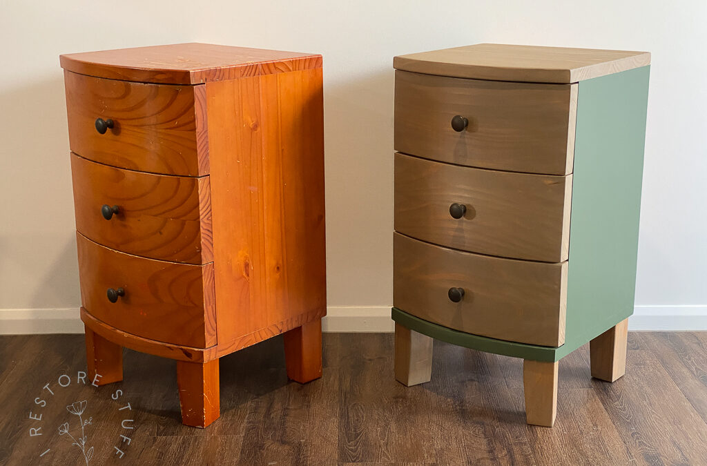 Before and after Cotswold Green bedside drawers