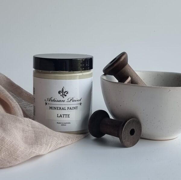 Latte Artisan mineral paint styled