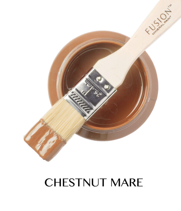 chestnut mare pot & brush